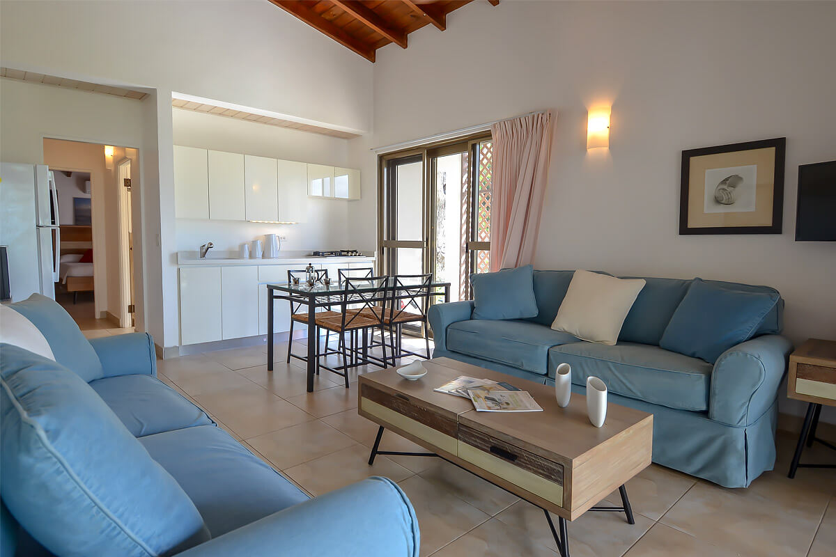 Mango Bay Resort Living Room & Kitchen